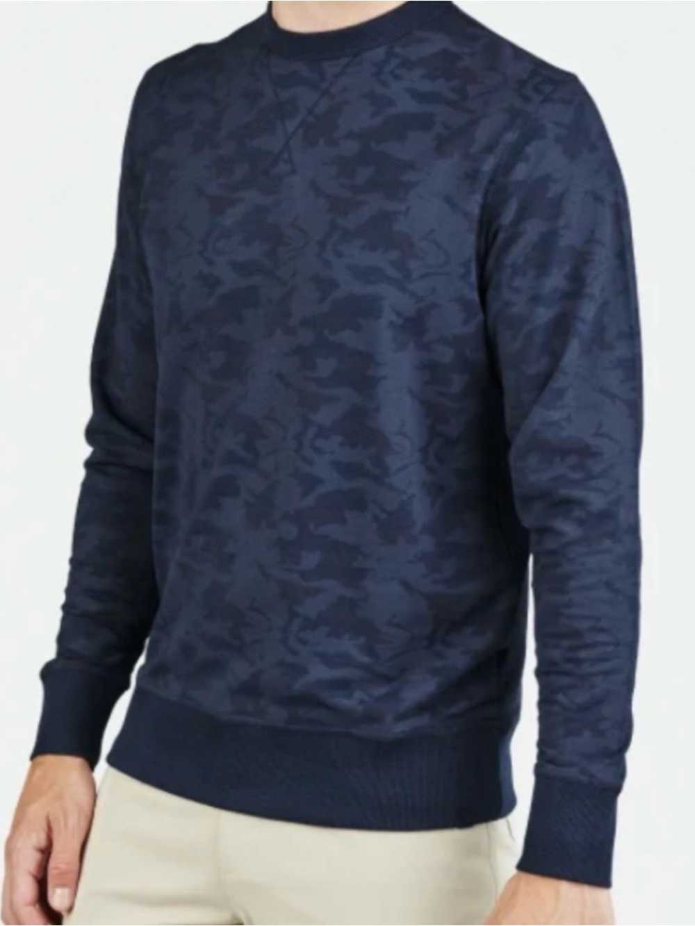 Tasc Sweatshirt Blue Camo Crew Casual Pullover Men's Large